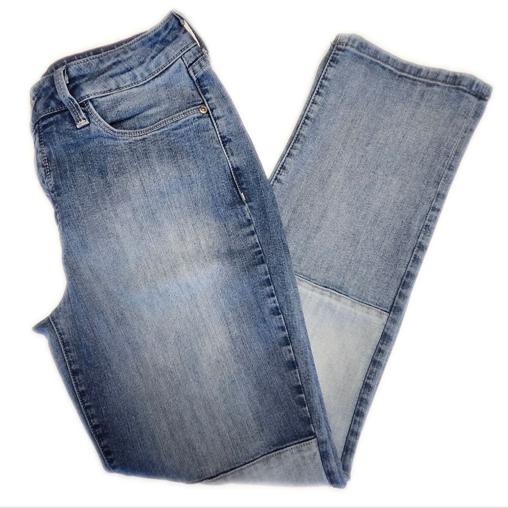 NYDJ (Not Your Daughter's Jeans) Patchwork Skinny Slim Ankle Jeans, 8